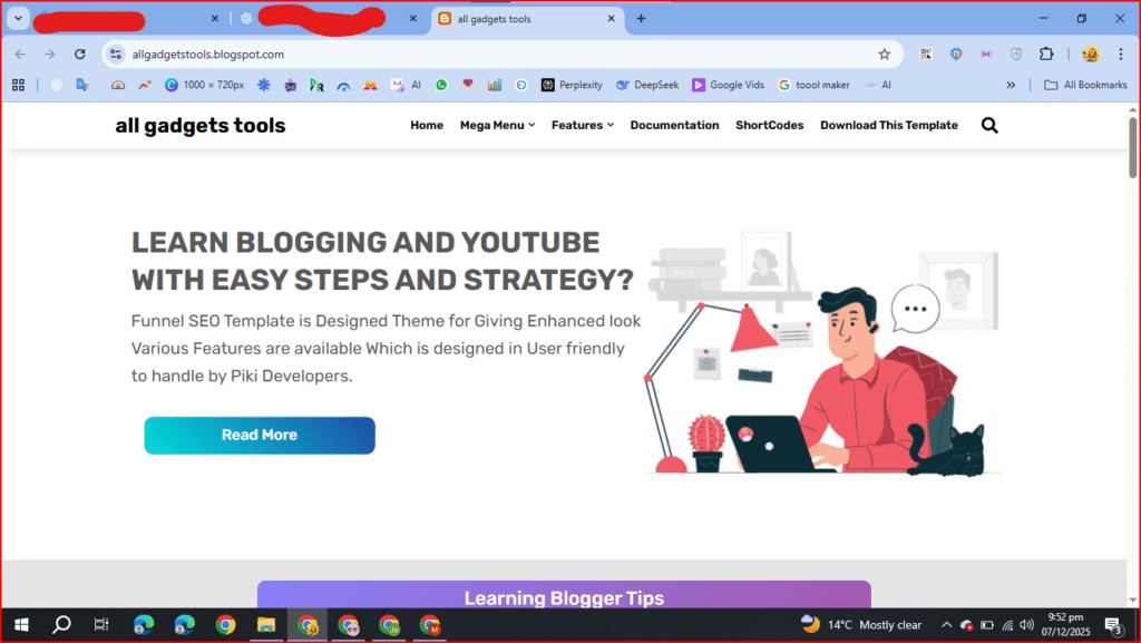 Visit the Blogger Website Homepage 